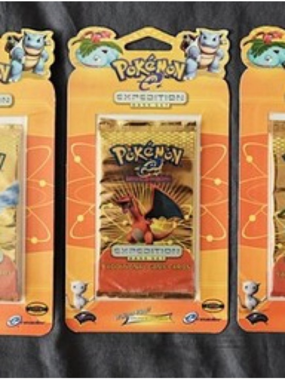 Pokemon Gold and Orange Charizard Expedition Booster Pack Display